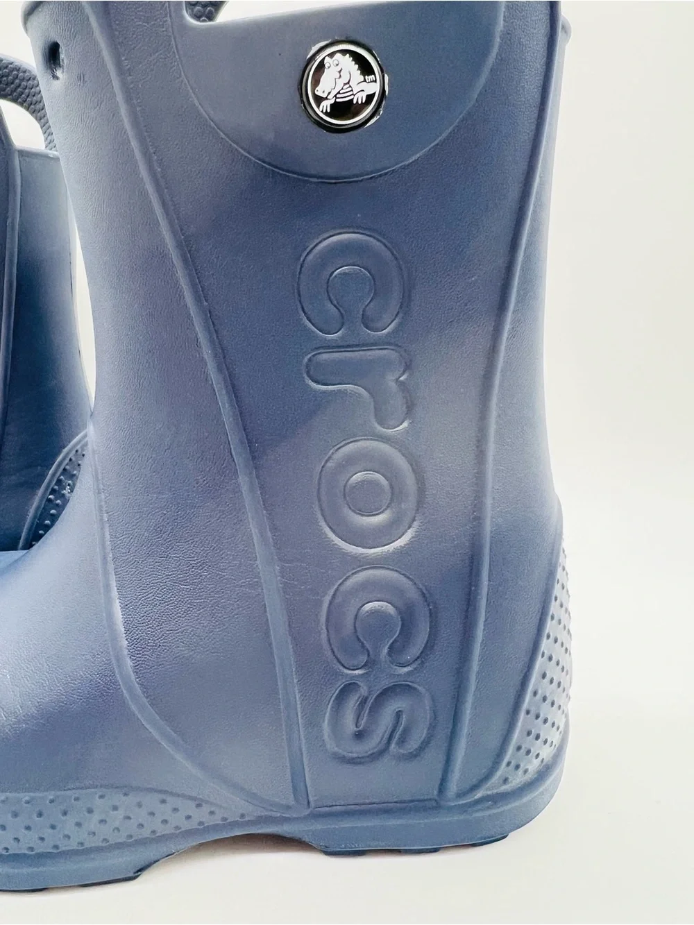 CROCS Kids Matte Navy Blue Handle It Rain Boots Toddler Size 11
